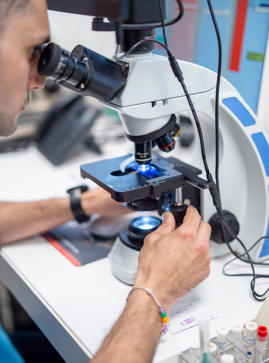veterinary-laboratory-beverly-hills-fl Veterinarian Using Microscope